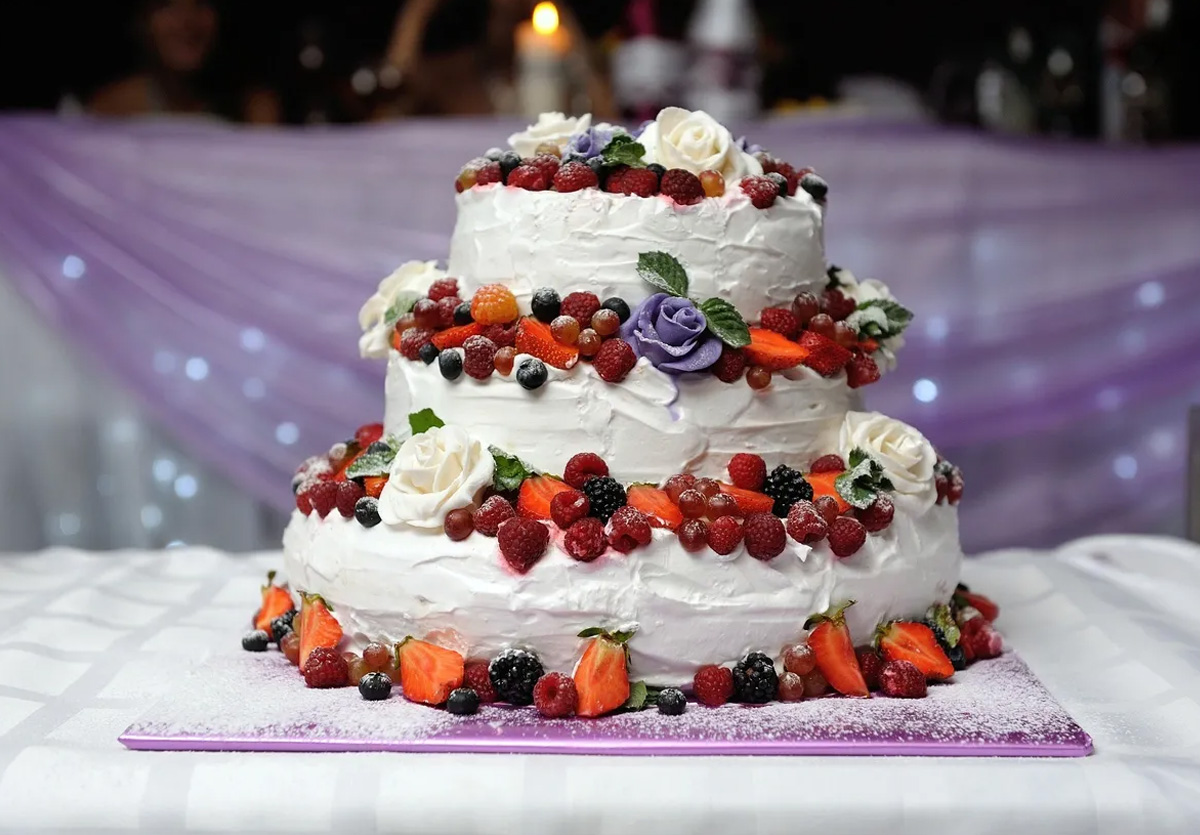 fruit-themed cake