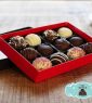 A box of chocolates on top of a table.