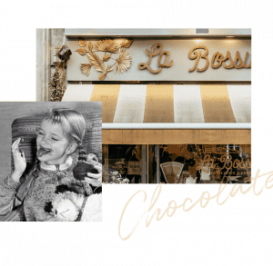 A collage of photos with the word " chocolat ".