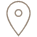 A brown pixel art style map pin icon.