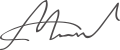 A black and white image of a person 's signature.