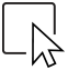 A black square with an empty corner.