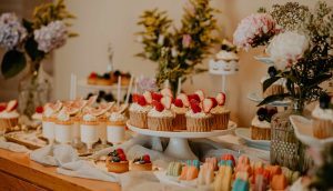 A table filled with lots of different desserts.