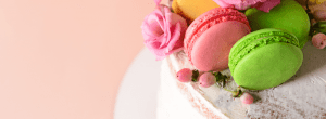 A close up of some pink and yellow food