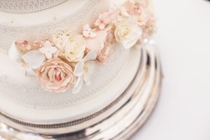 A close up of the top of a cake
