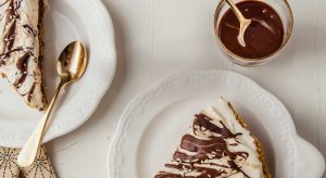 A plate with some cake on it